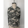 Camo button hoodie sweater